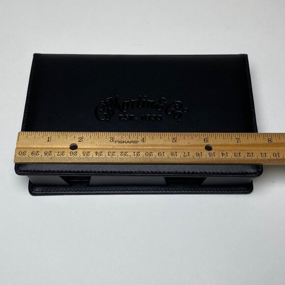 Martin Guitar Leather Coaster and Playing Card Set Black Carrying Case - Picture 8 of 9